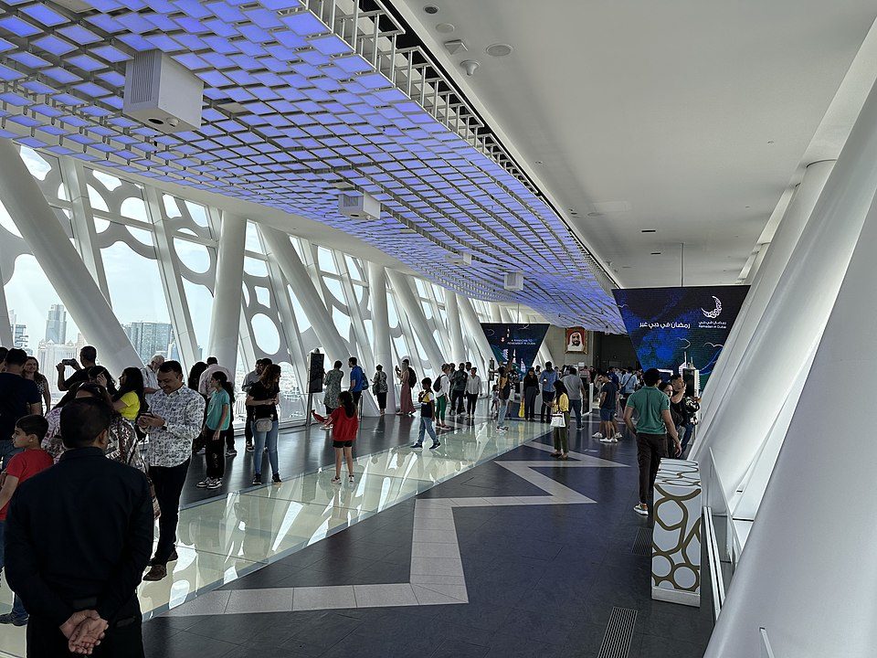 Inside the Dubai Frame observation deck